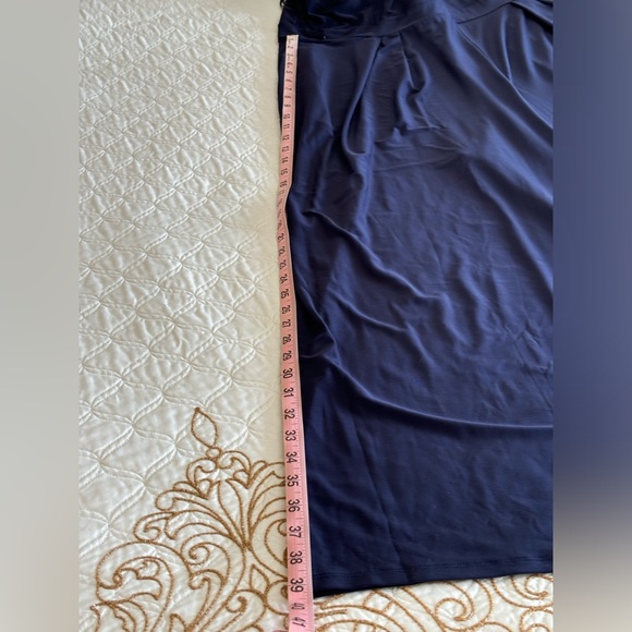 Roz & ALI Dressy Navy Blue Jumpsuit w/ Pleated Bodice SIZE: 16 - Picture 10 of 11